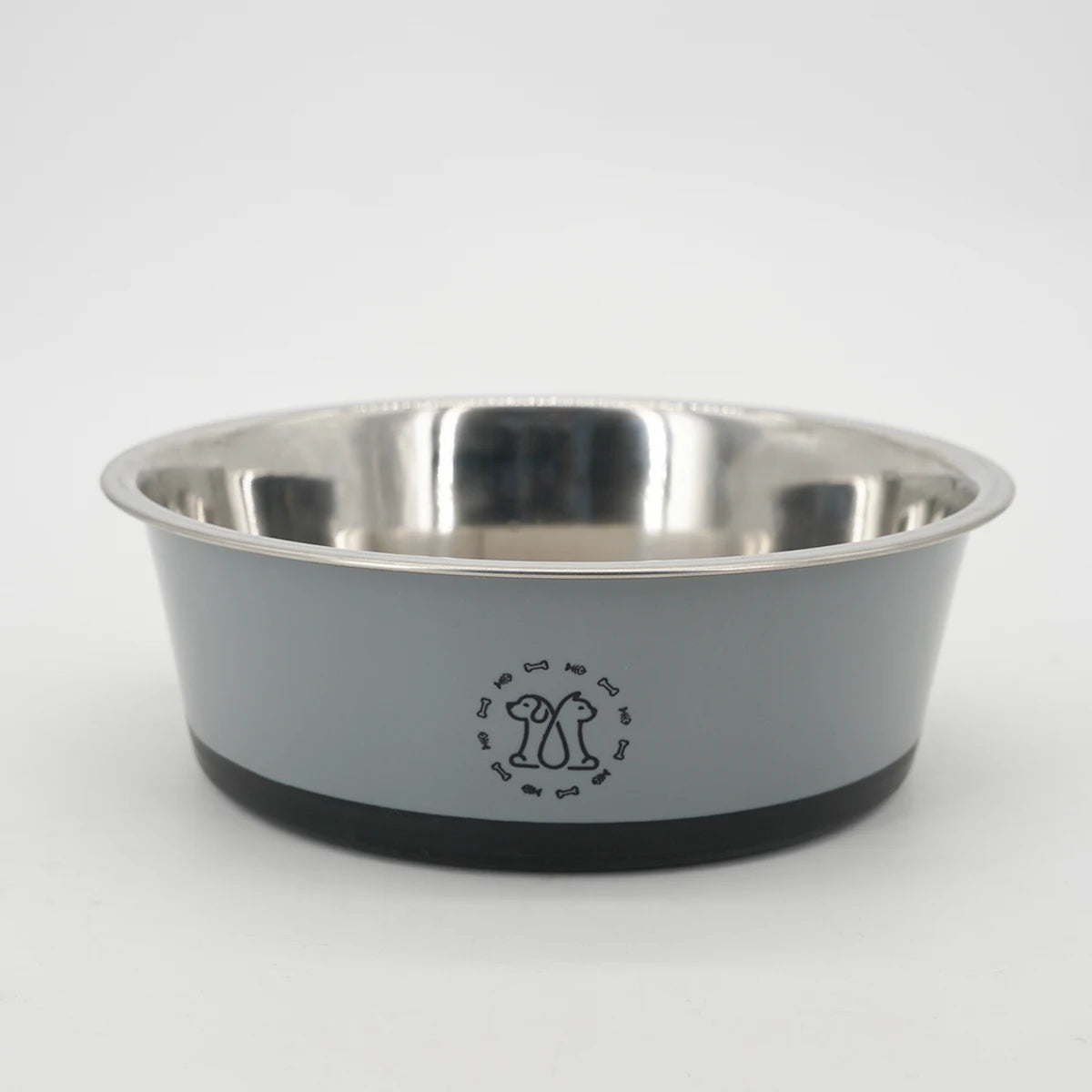 1PC Non-Slip Stainless Steel Dog Food Bowl Cat Bowl Anti-Tip Non-Slip Pet Bowl