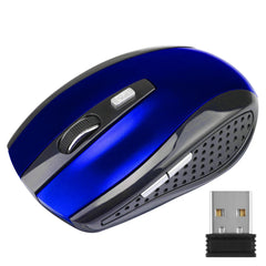 Computer Wireless Optical Mouse Fast Speed 6 Buttons Gaming Mice 800/1200/1600DPI Desktop PC Portable Matte Black