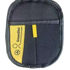 Upgrade Edition Large Pet Static Hair Removal Gloves - Black Polypropylene Cat Grooming Gloves with Yellow Accents