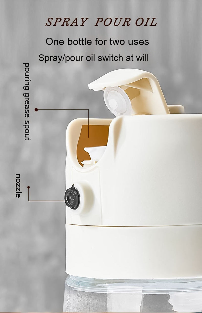 470ML Olive Oil Sprayer Dispenser for Cooking BBQ 2 in 1 Glass Oil Vinegar Soy Sauce Spray Kitchen Oil Bottle for Air Fryer