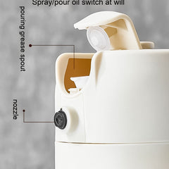 470ML Olive Oil Sprayer Dispenser for Cooking BBQ 2 in 1 Glass Oil Vinegar Soy Sauce Spray Kitchen Oil Bottle for Air Fryer