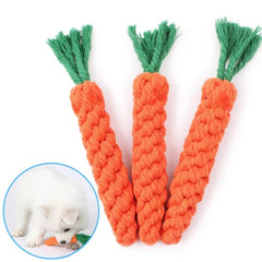 Carrot Shaped Dog Bite Rope Toy | Durable Chew Toy for Puppies Teeth Cleaning
