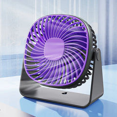 Home Office Desktop Small Electric Fan Night Light Dormitory Bedroom Silent Wall Mounted Fan Portable USB Charging Small Fan