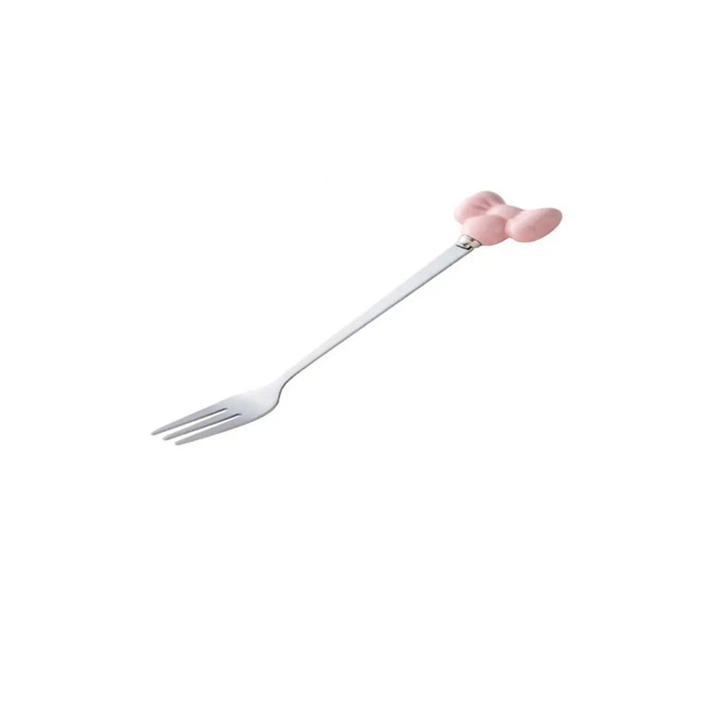 304 Stainless Steel Bowknot Cutlery Set, Creative Cute Fruit Fork, Coffee Spoon, Dessert Cake Fork and Spoon, Elegant Dining Essentials