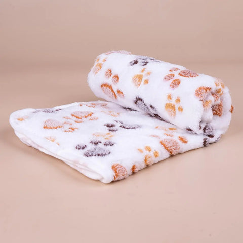 Cartoon Paw Pattern Plush Blanket, Soft Pet Blanket, Pet Blanket for Dog & Cat, Christmas Gift