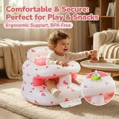 Babychair Inflatable Infant Support Seat for Sitting & Learning to Sit – Safe Full Support Design for 3–36 Month Babies,Inflatable Bab,Inflatable Baby Seaty Seat