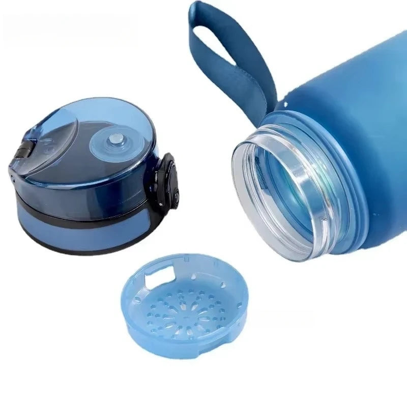 1 Liter Large Capacity Sports Water Bottle Gradient Color Plastic Cup Drink Items Outdoor Beach Travel Portable Gym Fitness Jugs