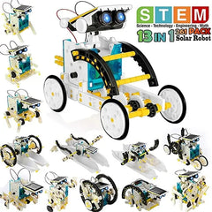 STEM 13-In-1 Education Solar Robot Toys DIY Building Science Experiment Kit for Kids Age 8-12 Solar Powered by Sun Robot Kits