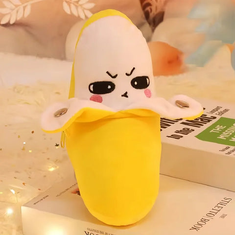 Banana Baby Beat Sensing Creative Fruit Novelty Parent-Child Musical Interactive Piano Toy Plush Doll 