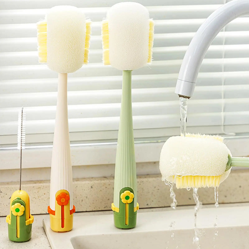 New 5-In-1 Cup Washing Household Multi-Function Cup Brush Water Cup Insulation Cup Brush Bottle Cleaning Sponge Brush