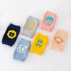 6 Pairs of Baby Crawling Non-Slip Knee Pads for Boys and Girls Cartoon Elastic Toddler Solid Color Knee Pads Four Seasons Warm Accessories Baby Gifts Baby Knee Pad Baby Knee Pads