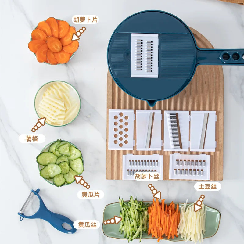 Vegetable Chopper Manually Cut Shred Grater Salad Carrots Potatoes for Kitchen Convenience Vegetable Tools Manual Shredder