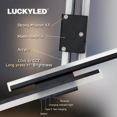 Wall Light Sconces Set of 2 Pack Acrylic Lampshade Interior Wall Sconces Wireless Dimming Wall Lamp Rechargeable Magnetic 50Cm