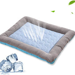 Pet Cooling Pad Bed for Dogs Cats Puppy Kitten Cool Mat Pet Blanket Ice Silk Material Soft for Summer Sleeping Blue Breathable
