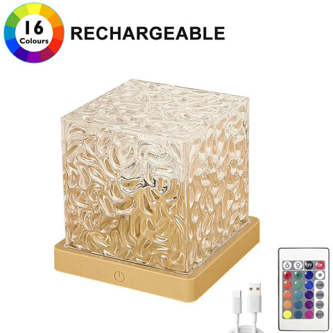 New RGB 16 Colors Night Light Remote Ocean Wave Projection Lamp Aurora Projector Lights Home Decor Rechargeable Table Nightlight