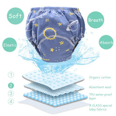 Baby Cotton Potty Training Pants Toddler Reusable Diapers Panties Ecological Washable 6 Layer Waterproof Cloth Nappies Underwear