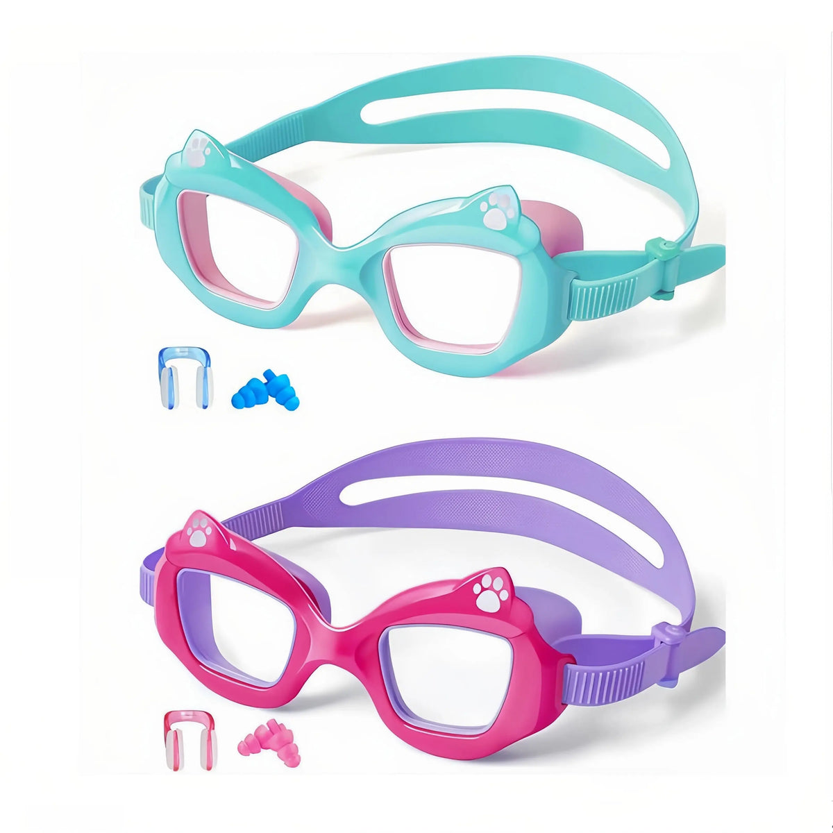 **Marisun Kids Swim Goggles (2-Pack) – Anti-Fog, UV Protection, Wide View Swimming Goggles for Boys & Girls Ages 3–15+, Shatter-Resistant Lenses for Pool, Beach & Outdoor Swimming**