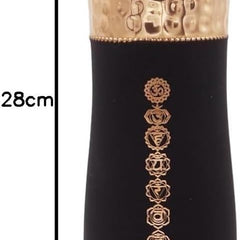 Pure Copper Water Bottle with Sipper, 1000 Ml Capacity for Ayurveda Health Benefits - 7 Chakras Engraved