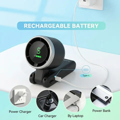 WESTDEER Portable Handheld Turbine Fan - 5-Speed 3-In-1 Rechargeable Fan with 4000Mah Battery, up to 10-Hour Runtime, Air Turbine Tech for Outdoor Activities, Summer Essential