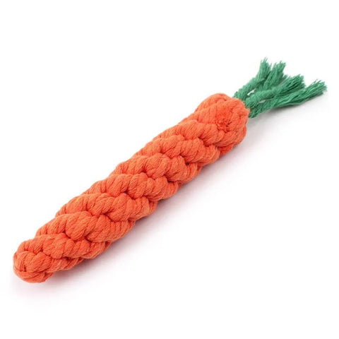 Carrot Shaped Dog Bite Rope Toy | Durable Chew Toy for Puppies Teeth Cleaning