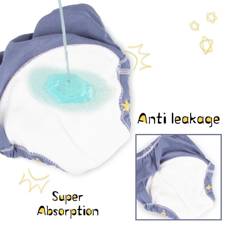 Baby Cotton Potty Training Pants Toddler Reusable Diapers Panties Ecological Washable 6 Layer Waterproof Cloth Nappies Underwear