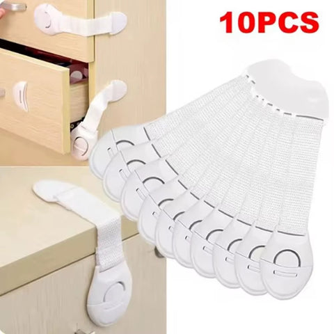 10PCS Baby Security Protection Child Safety Cabinet Lock Cabinet Cupboard Baby Safety Locks Fridge Durable Drawer Locks