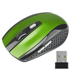 Computer Wireless Optical Mouse Fast Speed 6 Buttons Gaming Mice 800/1200/1600DPI Desktop PC Portable Matte Black
