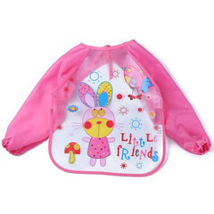 Waterproof Eating Smock Infant Toddler Baby Cartoon Long Sleeve Art Apron Feeding Bib for Boys Girls Soft Baby Bibs Burp Clothes