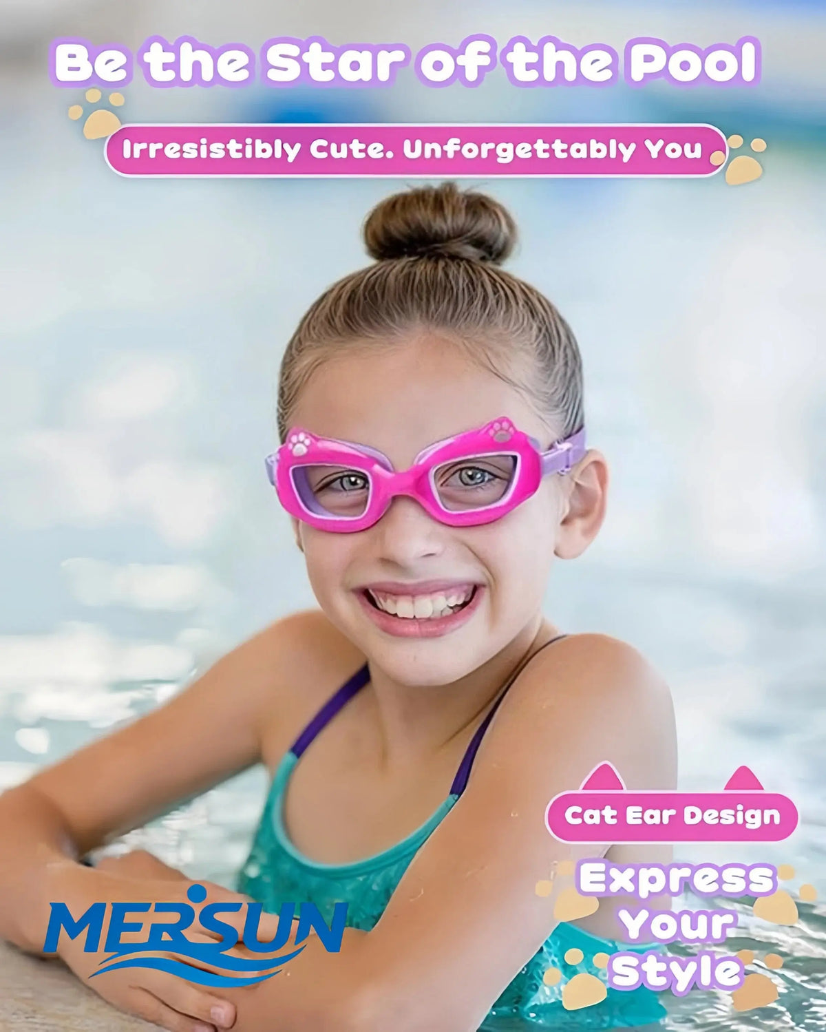 **Marisun Kids Swim Goggles (2-Pack) – Anti-Fog, UV Protection, Wide View Swimming Goggles for Boys & Girls Ages 3–15+, Shatter-Resistant Lenses for Pool, Beach & Outdoor Swimming**