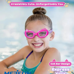 **Marisun Kids Swim Goggles (2-Pack) – Anti-Fog, UV Protection, Wide View Swimming Goggles for Boys & Girls Ages 3–15+, Shatter-Resistant Lenses for Pool, Beach & Outdoor Swimming**