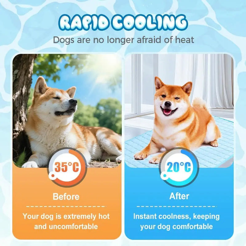 2025 New Dog Cooling Mat Summer Washable Portable Pet Coolings Pad for Dogs Cat Ice Silk Blanket Sofa Breathable Sleeping Mat