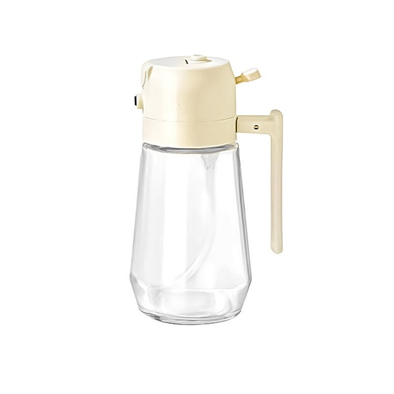 470ML Olive Oil Sprayer Dispenser for Cooking BBQ 2 in 1 Glass Oil Vinegar Soy Sauce Spray Kitchen Oil Bottle for Air Fryer
