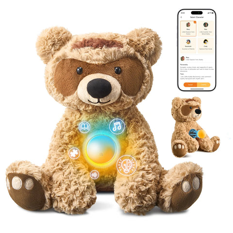 MOREXIMI AI Talking Teddy Bear – Chatgpt Powered Interactive Plush Toy with Magnetic Safety Core, Real-Time Voice Learning & Storytelling Companion for Kids Ages 3+