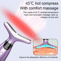7 Color Facial & Neck Massager, USB Rechargeable Face& Neck Beauty Instrument, Facial Beauty Massagers, Face Sculpting Tool for Women, Neck Beauty Massager for Skin Care at Home, Face Lifting Device, Facial Tools