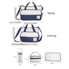 Parent Child Travel Mommy Bag Fashion Crossbody Bag Home Multifunctional Large Capacity Handbag Five Piece Diaper Bag Set