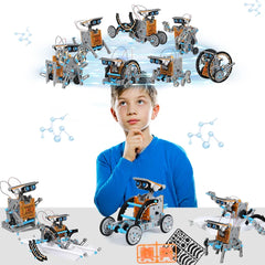 STEM 13-In-1 Education Solar Robot Toys DIY Building Science Experiment Kit for Kids Age 8-12 Solar Powered by Sun Robot Kits