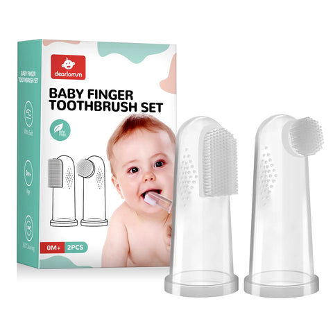 Baby Finger Toothbrush for Training Teething, Newborns Toddler Silicone Baby Toothbrush,Baby Oral Cleaner Massager,2Pcs Tiktokshopspringglowup