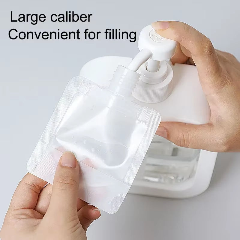 New 5Pcs 30Ml/50Ml/100Ml Refillable Travel Boats Empty Cosmetic Container Travel Bottles Liquid Cosmetic Storage Pouches FZP02