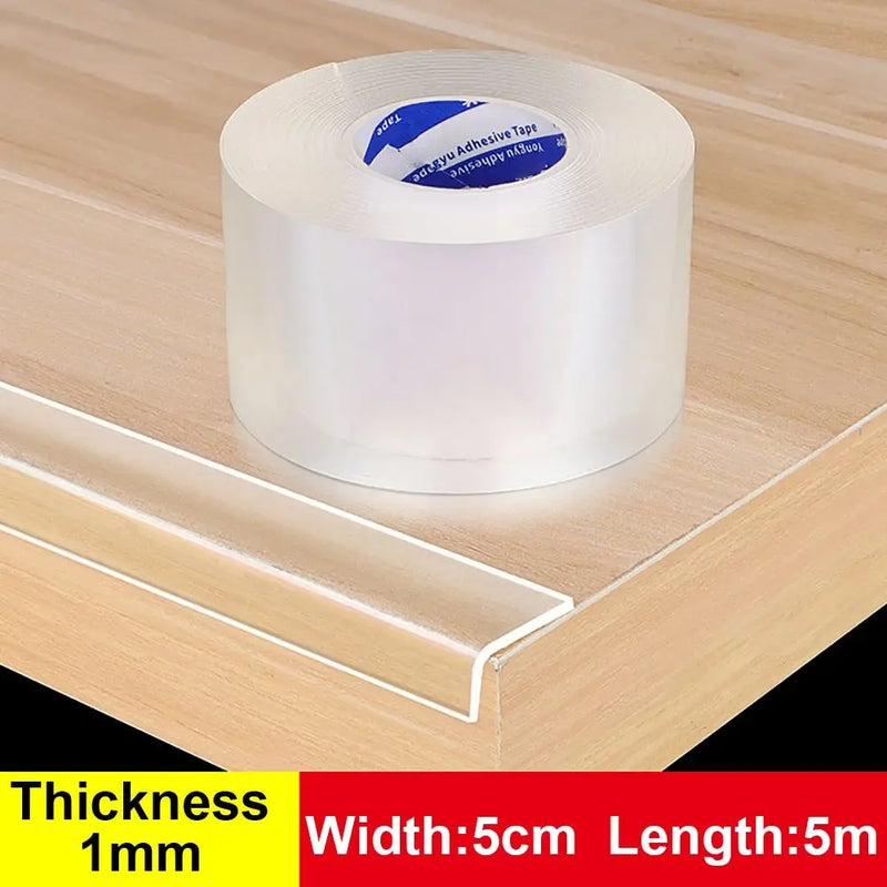Table Edge Guard Tape Furniture Corner Bumper Self Adhesive Collision Proof Protective Strip Thickened Transparent Soft Tape