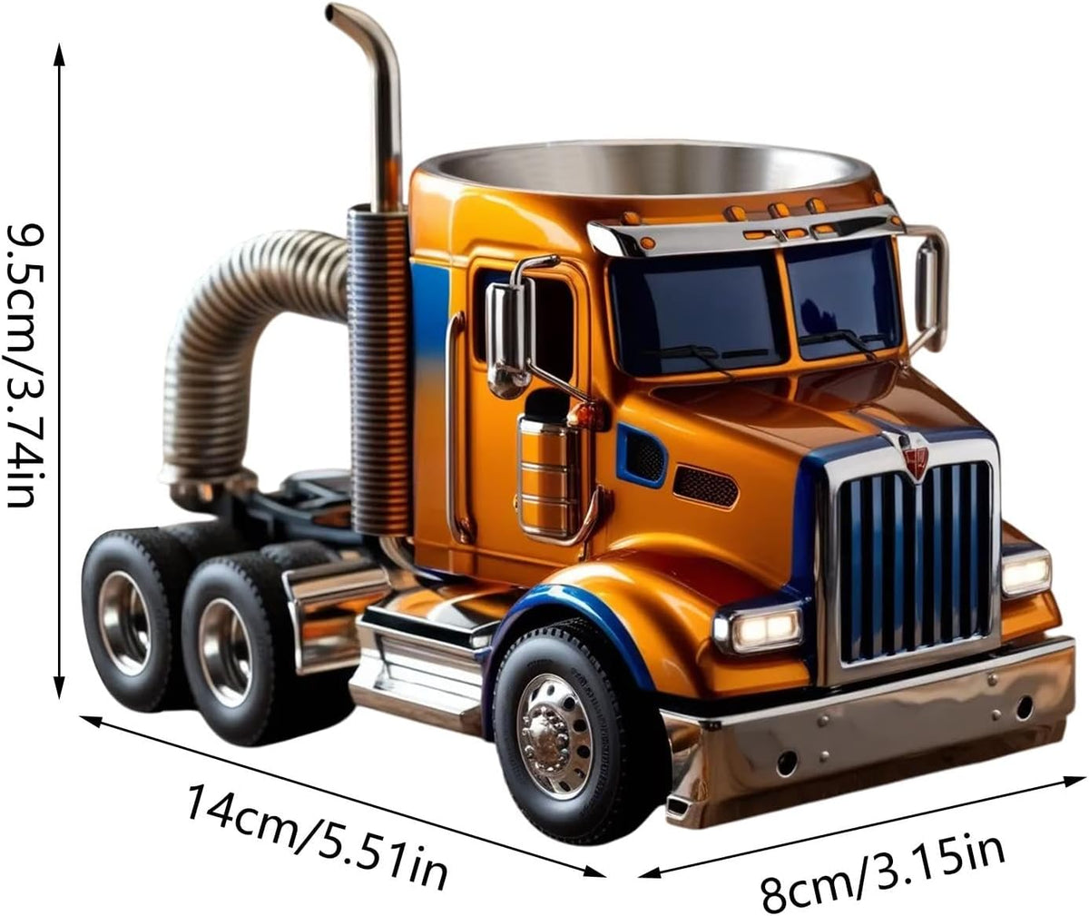 Semi Truck Coffee Mug,Novel Semi Trailer Coffee Cup,11Oz Novelty Coffee Cup,Funny Mugs Truck Drinking Cups,Creative Water Drinking Cups Truck Shaped for Men, Friends and Lovers