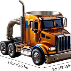 Semi Truck Coffee Mug,Novel Semi Trailer Coffee Cup,11Oz Novelty Coffee Cup,Funny Mugs Truck Drinking Cups,Creative Water Drinking Cups Truck Shaped for Men, Friends and Lovers