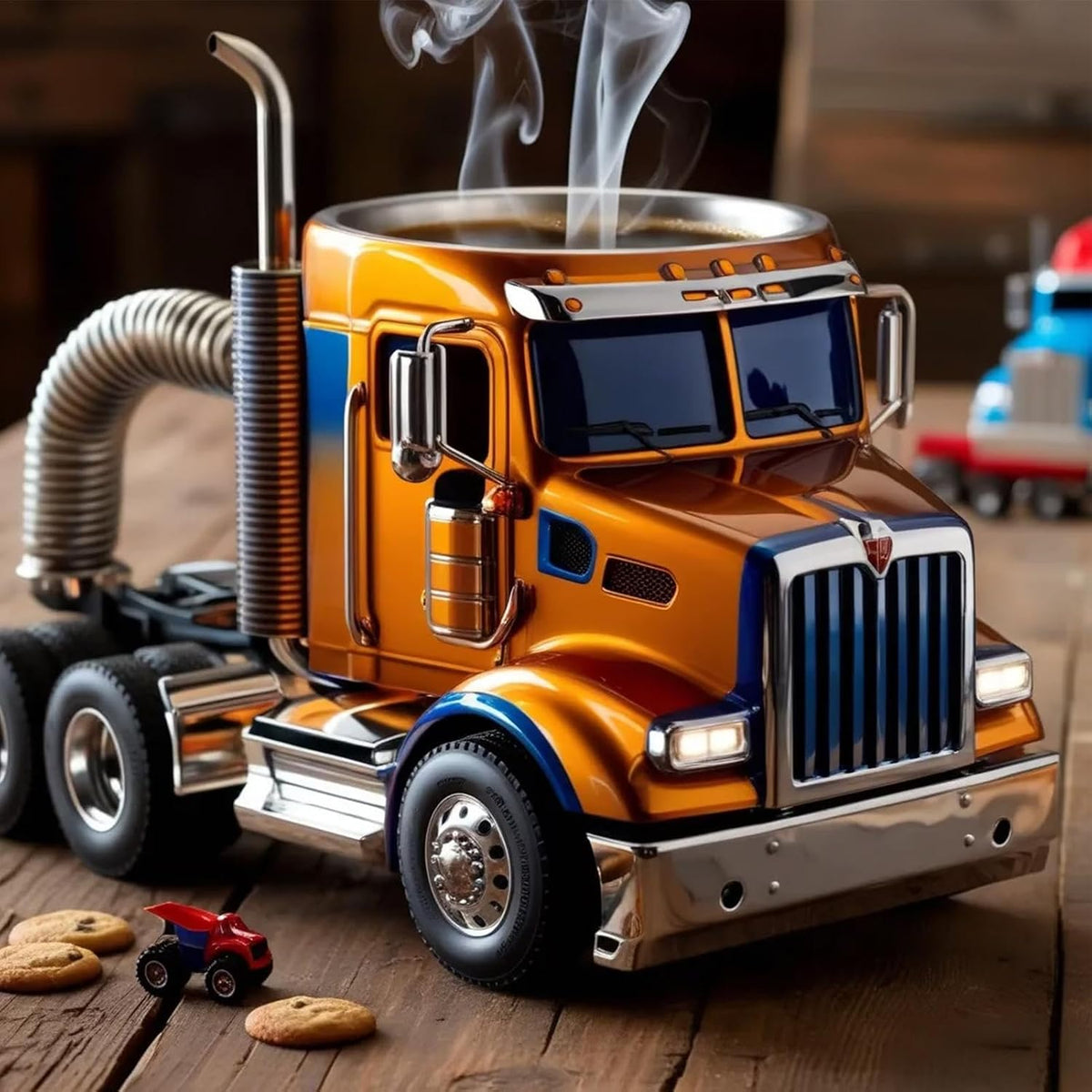 Semi Truck Coffee Mug,Novel Semi Trailer Coffee Cup,11Oz Novelty Coffee Cup,Funny Mugs Truck Drinking Cups,Creative Water Drinking Cups Truck Shaped for Men, Friends and Lovers