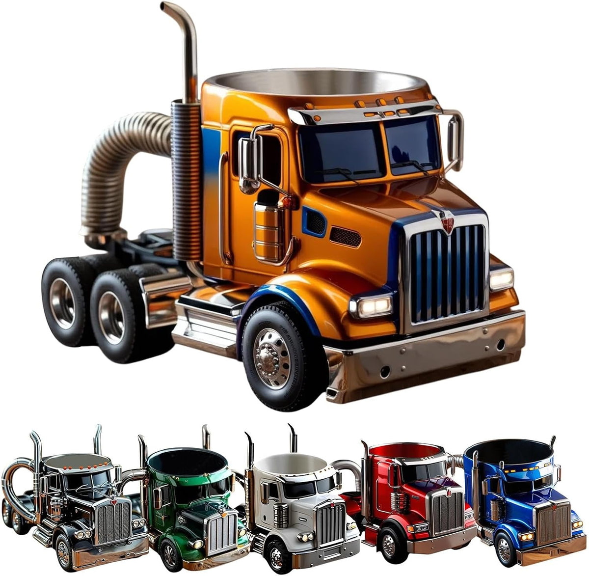 Semi Truck Coffee Mug,Novel Semi Trailer Coffee Cup,11Oz Novelty Coffee Cup,Funny Mugs Truck Drinking Cups,Creative Water Drinking Cups Truck Shaped for Men, Friends and Lovers