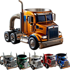 Semi Truck Coffee Mug,Novel Semi Trailer Coffee Cup,11Oz Novelty Coffee Cup,Funny Mugs Truck Drinking Cups,Creative Water Drinking Cups Truck Shaped for Men, Friends and Lovers