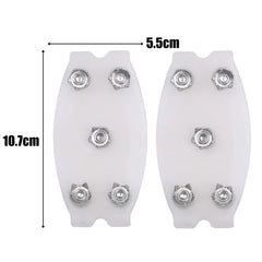 Transparent Ice Cleats Snow Grips 5/7 Teeth Studs Invisible Traction Crampons anti Slip Spikes for Winter Walking Hiking Boots