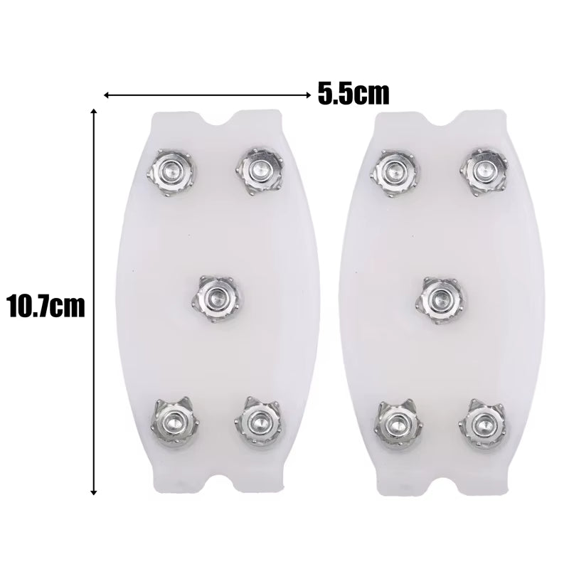 Transparent Ice Cleats Snow Grips 5/7 Teeth Studs Invisible Traction Crampons anti Slip Spikes for Winter Walking Hiking Boots
