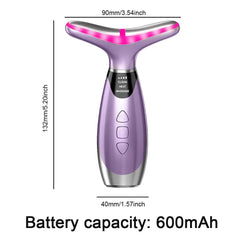 7 Color Facial & Neck Massager, USB Rechargeable Face& Neck Beauty Instrument, Facial Beauty Massagers, Face Sculpting Tool for Women, Neck Beauty Massager for Skin Care at Home, Face Lifting Device, Facial Tools