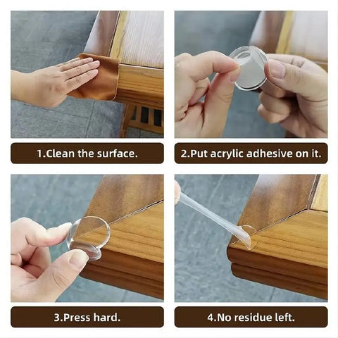 5Pcs Baby Toddlers Protection Corner Guards, Clear Anti-Collision Corner Protectors, Safety Pads for Tables Cribs Fireplaces, Childproofing