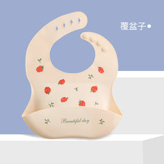 1PC Baby Lunch Apron Toddler Silicone Bibs Baby Kids Girl Boys Waterproof Saliva Cartoon Feeding Bib Baby Silicone Bib Aprons