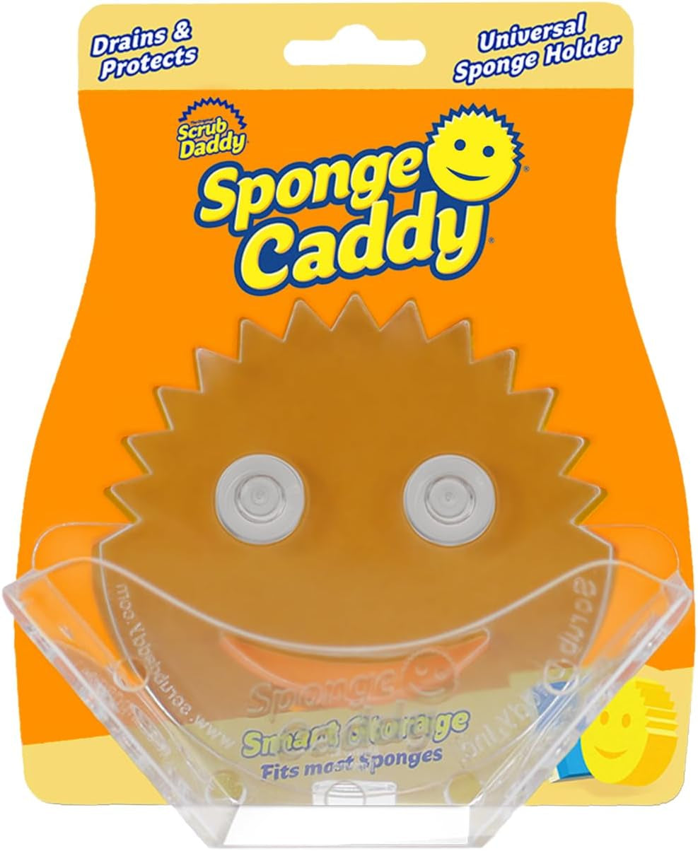 Sponge Caddy Universal Household Sponge Holder - in Sink Sponge Holder with Dual Suction Cups - for  and Traditional Sponges